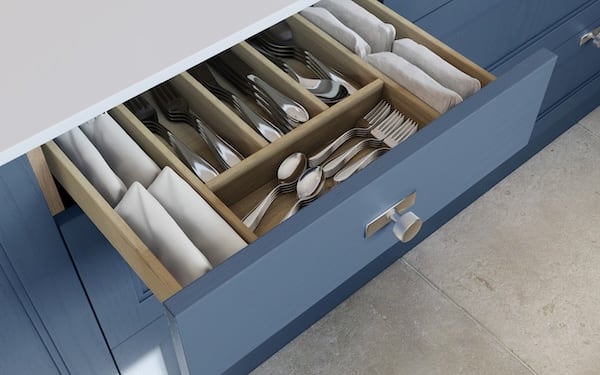 Oak kitchen drawer inserts