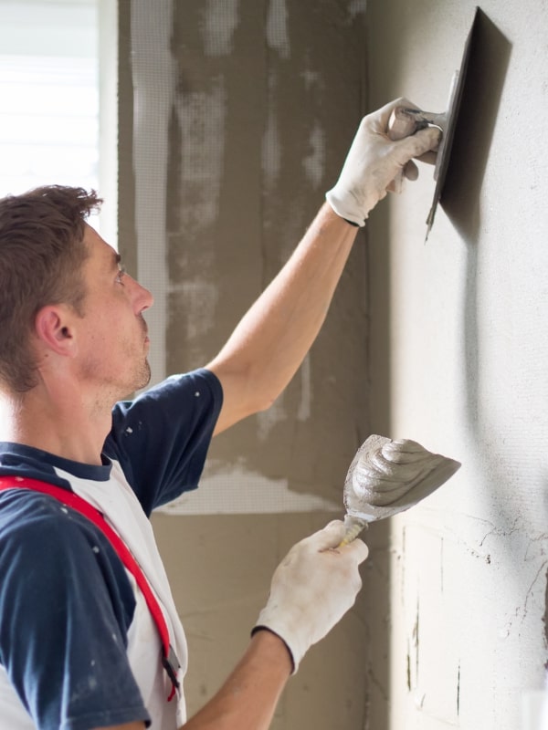 Plastering for a new fitted kitchen