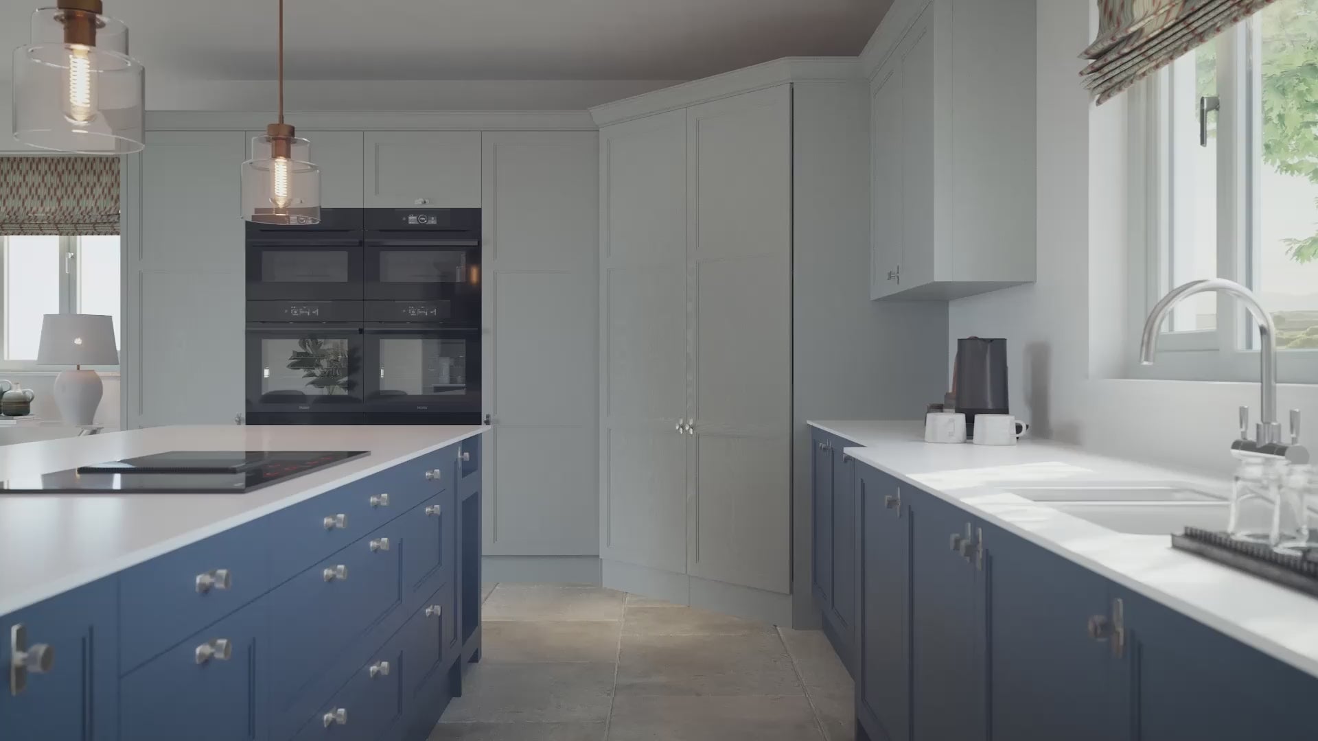 Load video: Quality fitted kitchen with walk-in pantry