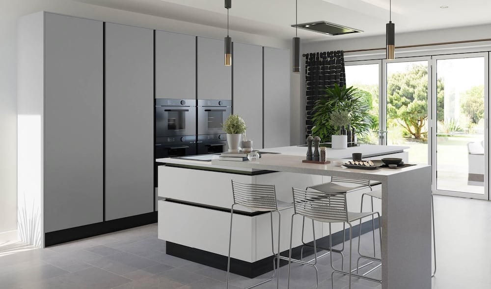 Grey true handleless kitchen